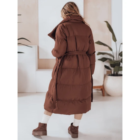 Moteriška tamsiai ruda dygsniuota striukė Favi Moteriškos striukės