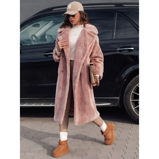 Moteriškas žieminis rožinis paltas Luxer Moteriškos striukės