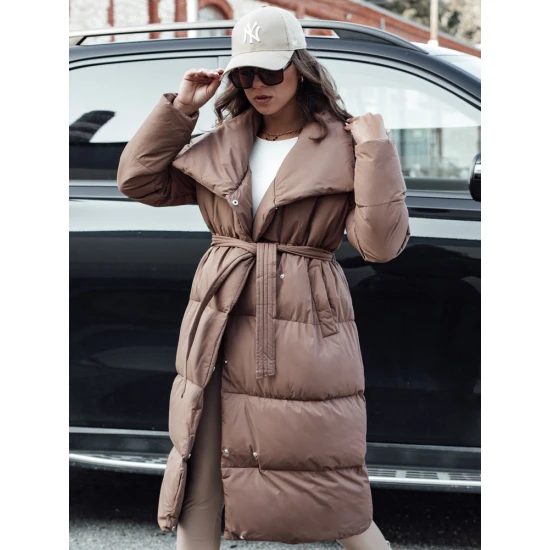 Moteriška šviesiai ruda dygsniuota striukė Favi Moteriškos striukės