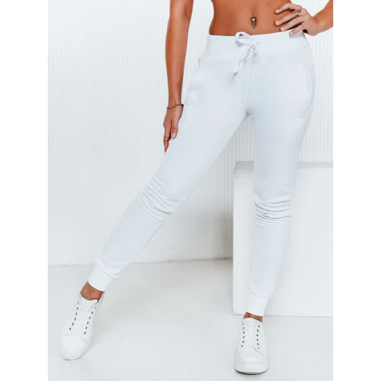 Moteriškos baltos laisvalaikio kelnės Flor JS/CK01