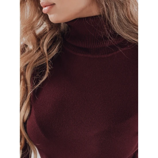 Moteriškas bordo megztinis Vanoria Moteriški megztiniai