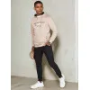 Vyriškas rusvas džemperis su gobtuvu Denim Vyriški džemperiai su gobtuvu