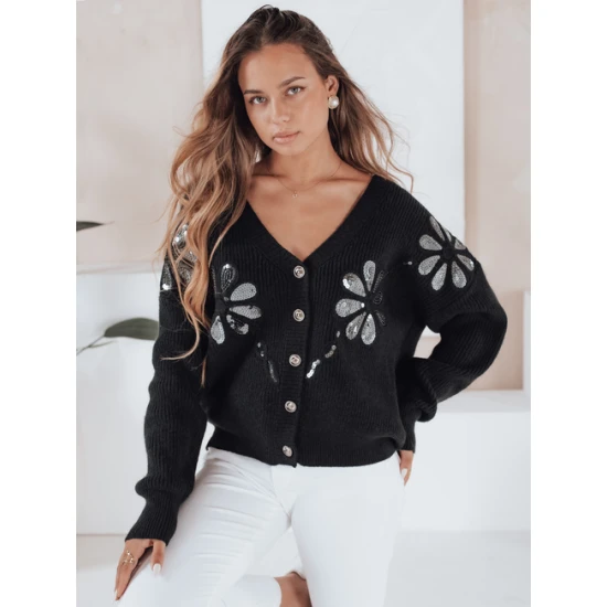 Moteriškas juodas megztinis Kerinda Moteriški megztiniai