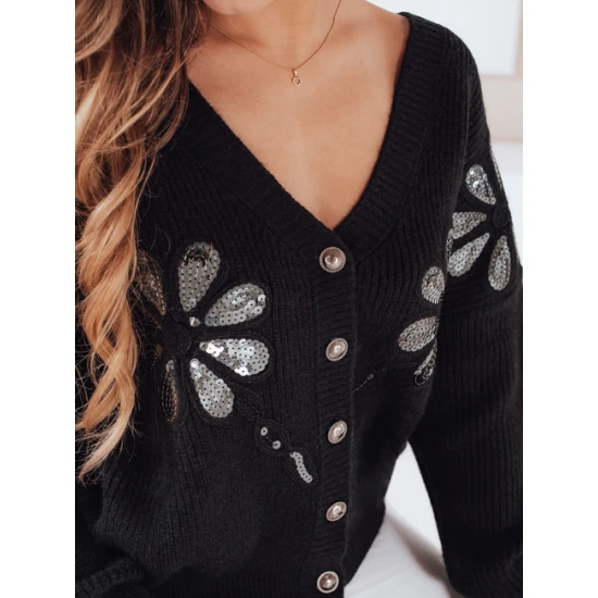 Moteriškas juodas megztinis Kerinda Moteriški megztiniai