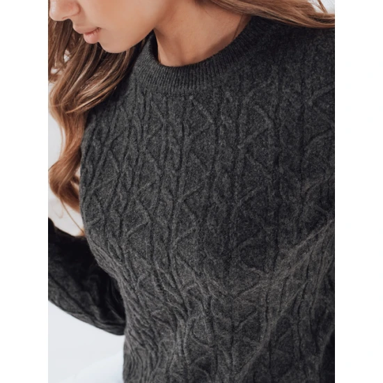Moteriškas tamsiai pilkas megztinis Bravina Moteriški megztiniai