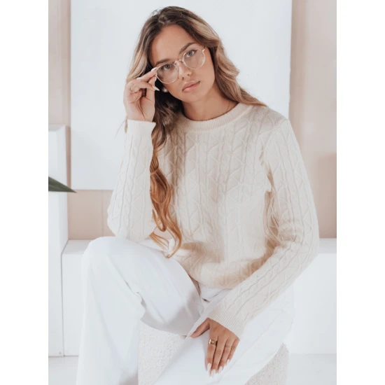 Moteriškas baltas megztinis Bravina Džemperiai