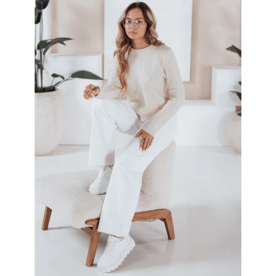 Moteriškas baltas megztinis Bravina Džemperiai