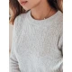 Moteriškas šviesiai pilkas megztinis Bravina Džemperiai