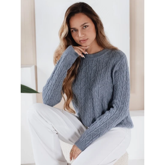 Moteriškas mėlynas megztinis Bravina Džemperiai