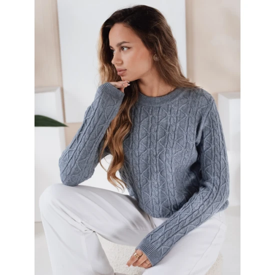 Moteriškas mėlynas megztinis Bravina Džemperiai