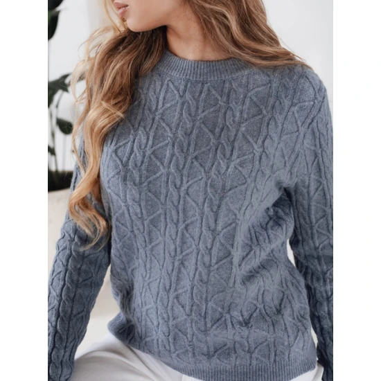 Moteriškas mėlynas megztinis Bravina Džemperiai