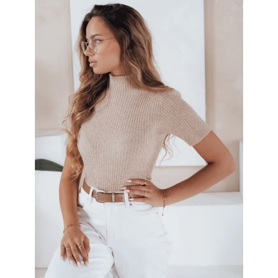 Moteriškas rusvas megztinis Bela Moteriški megztiniai