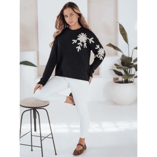 Moteriškasm juodas megztinis Daga Džemperiai