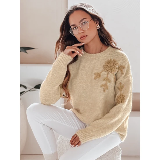 Moteriškasm rusvas megztinis Daga Džemperiai