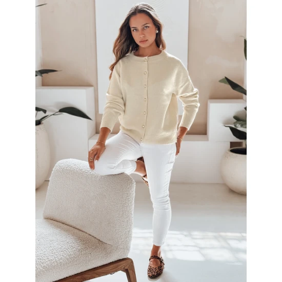 Moteriškas rusvos spalvos megztinis Selin Moteriški megztiniai