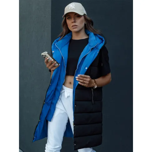 Women's black/blue vest Chester Women's waistcoats