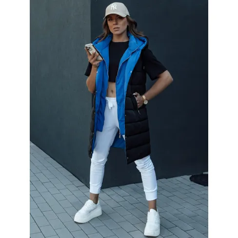 Women's black/blue vest Chester Women's waistcoats