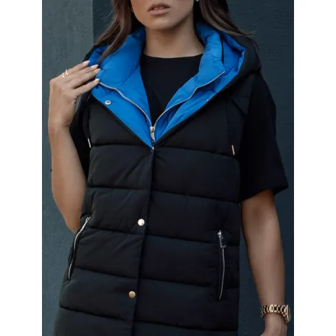 Women's black/blue vest Chester Women's waistcoats