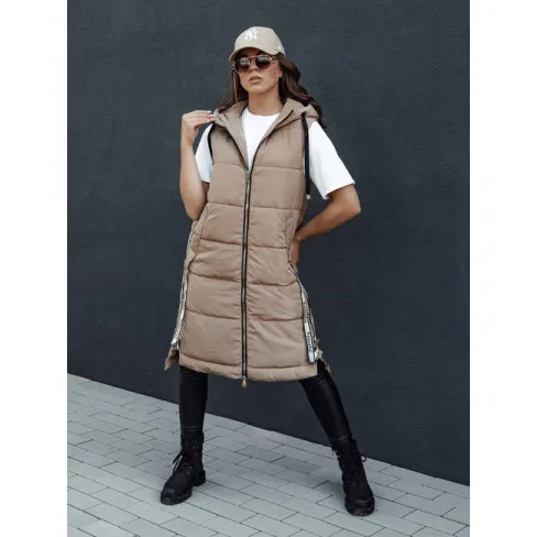 Women's brown long waistcoat Skyler Women's waistcoats