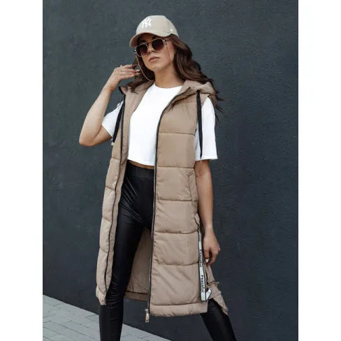 Women's brown long waistcoat Skyler Women's waistcoats
