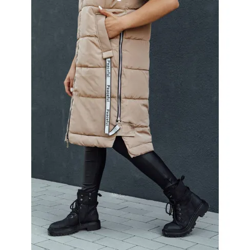 Women's brown long waistcoat Skyler Women's waistcoats
