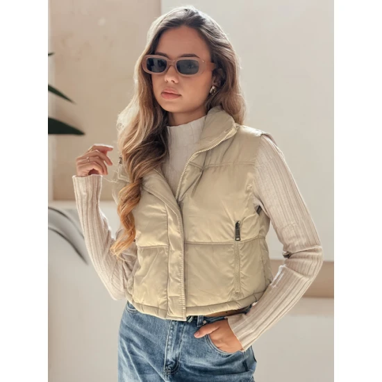 Moteriška rusvos spalvos liemenė Veta Moteriškos liemenės