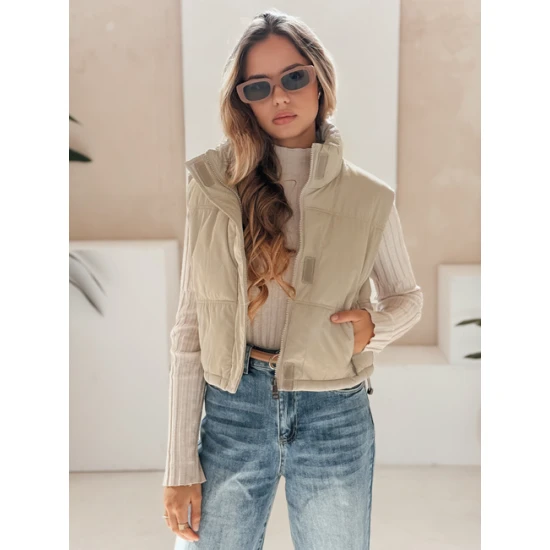 Moteriška rusvos spalvos liemenė Veta Moteriškos liemenės