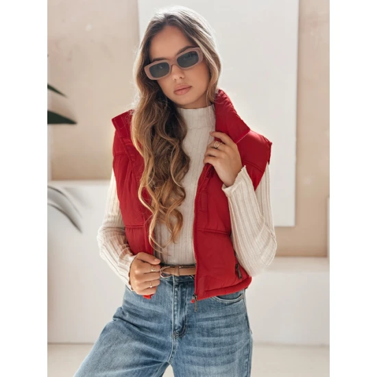 Moteriška raudonos spalvos liemenė Veta Moteriškos liemenės