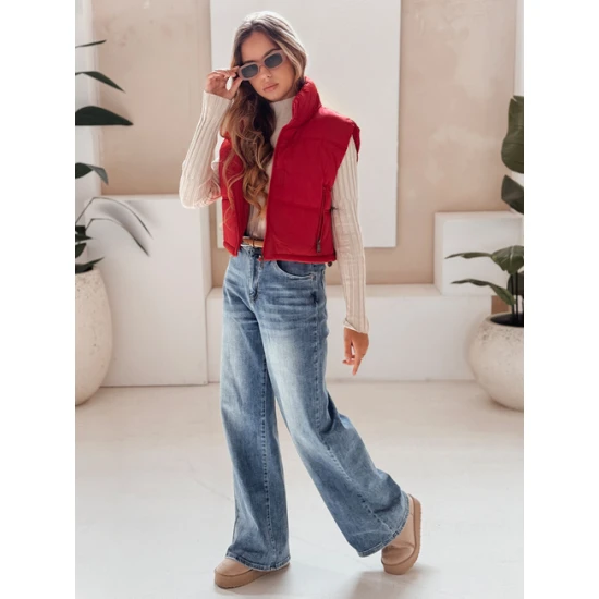 Moteriška raudonos spalvos liemenė Veta Moteriškos liemenės