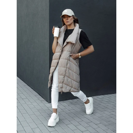 Moteriškas rusva liemenė be gobtuvo Serkis Moteriškos liemenės