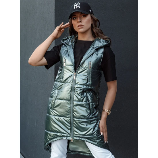 Moteriška žalia ilga liemenė Meris Moteriškos liemenės