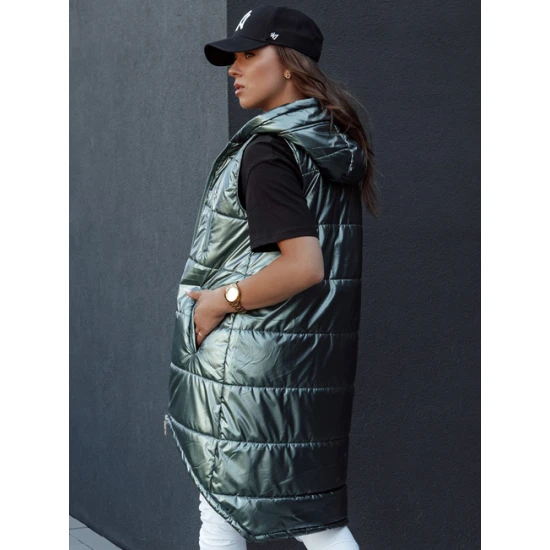 Moteriška žalia ilga liemenė Meris Moteriškos liemenės