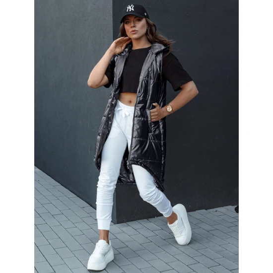 Moteriška juoda ilga liemenė Meris Moteriškos liemenės