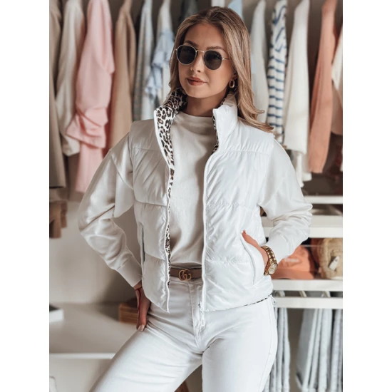 Moteriška balta dvipusė liemenė Puff Moteriškos liemenės