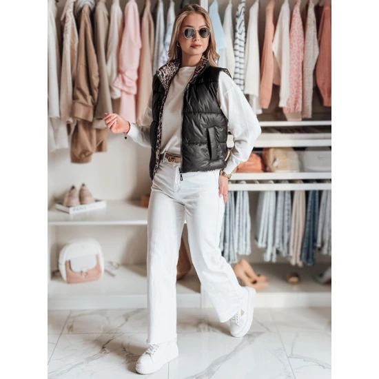 Moteriška juoda dvipusė liemenė Puff Moteriškos liemenės