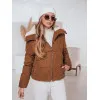 Moteriška žieminė ruda striukė Trendy Moteriškos striukės