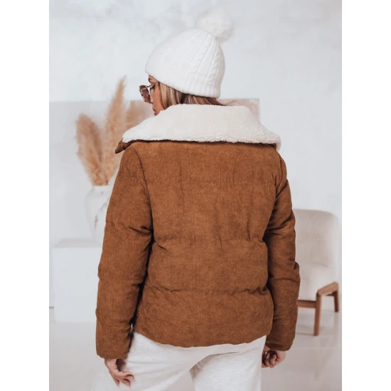 Moteriška žieminė ruda striukė Trendy Moteriškos striukės