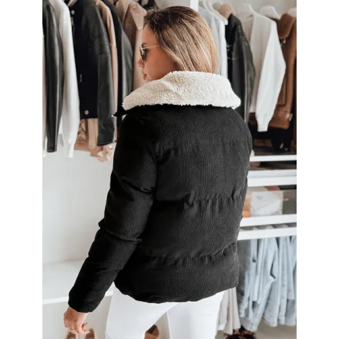 Moteriška žieminė juoda striukė Trendy Moteriškos striukės
