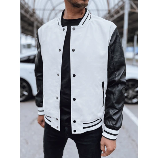 Vyriška Balta odinė striukė Panel Odinės striukės