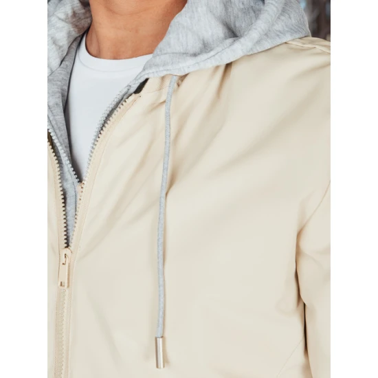 Vyriška baltos spalvos bomber stiliaus striukė Edmin TX5020