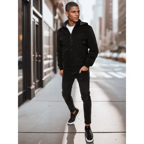Men's reversible black hooded jacket Linde Men's Jackets and Coats