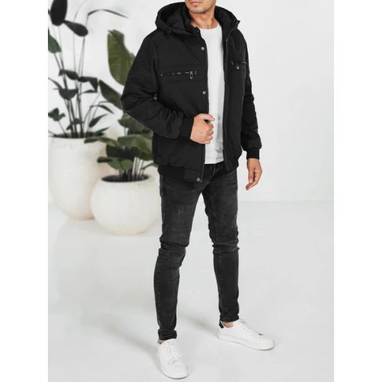 Vyriška juoda striukė Kuder Žieminės striukės