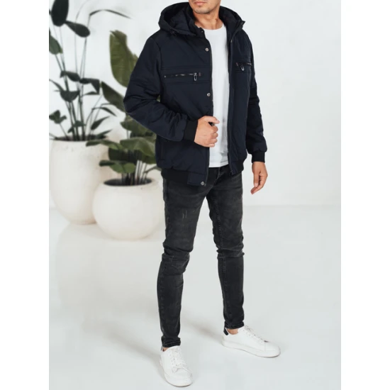 Vyriška tamsiai mėlyna striukė Kuder Žieminės striukės