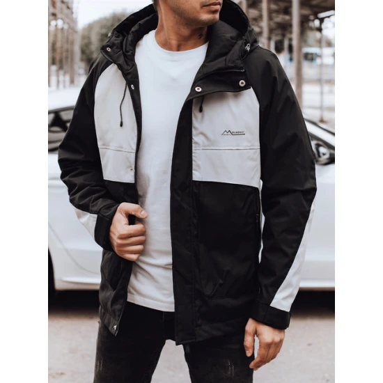 Vyriška juoda/pilka striukė Rain Rudeninės / Pavasarinės