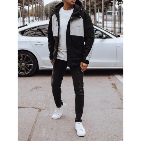 Men's black/grey Rain jacket Autumn/Spring
