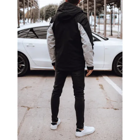 Men's black/grey Rain jacket Autumn/Spring