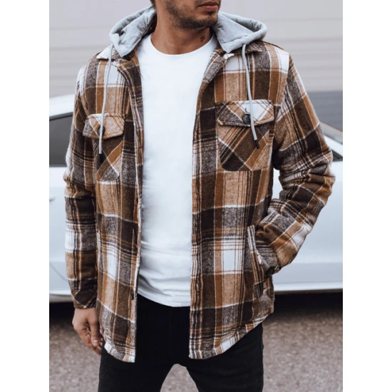 Vyriška ruda striukė su gobtuvu Endrik Vyriškos Striukės ir Paltai