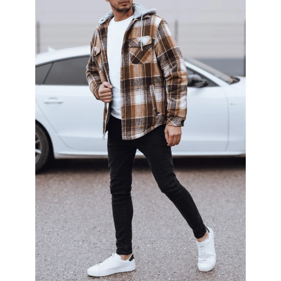 Vyriška ruda striukė su gobtuvu Endrik Vyriškos Striukės ir Paltai