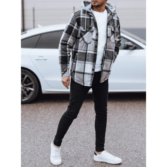 Vyriška juoda striukė su gobtuvu Endrik Vyriškos Striukės ir Paltai