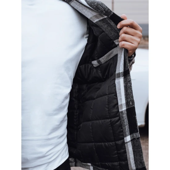 Vyriška juoda striukė su gobtuvu Endrik Vyriškos Striukės ir Paltai